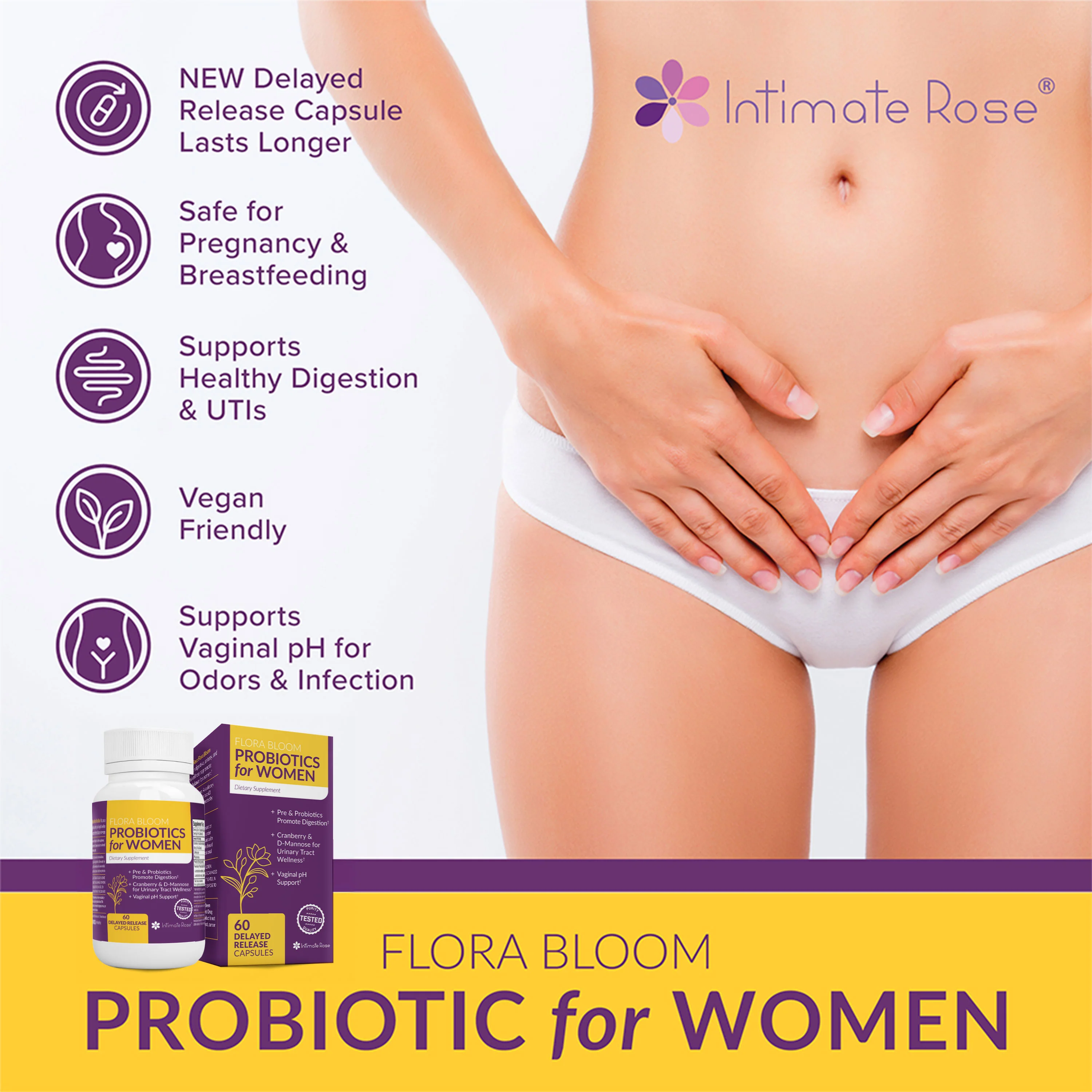 Flora Bloom Feminine Probiotic 60 Capsules - Image 4